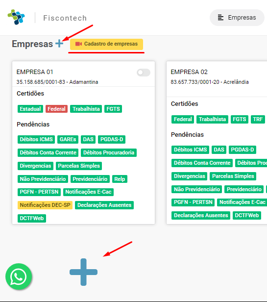 Cadastro De Empresas Central De Ajuda Fiscontech